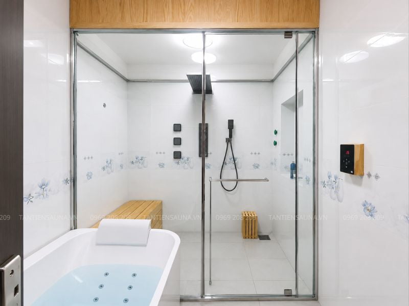 Nâng cấp công nghệ xông hơi ướt vào cabin tắm kính tại Vĩnh Phúc