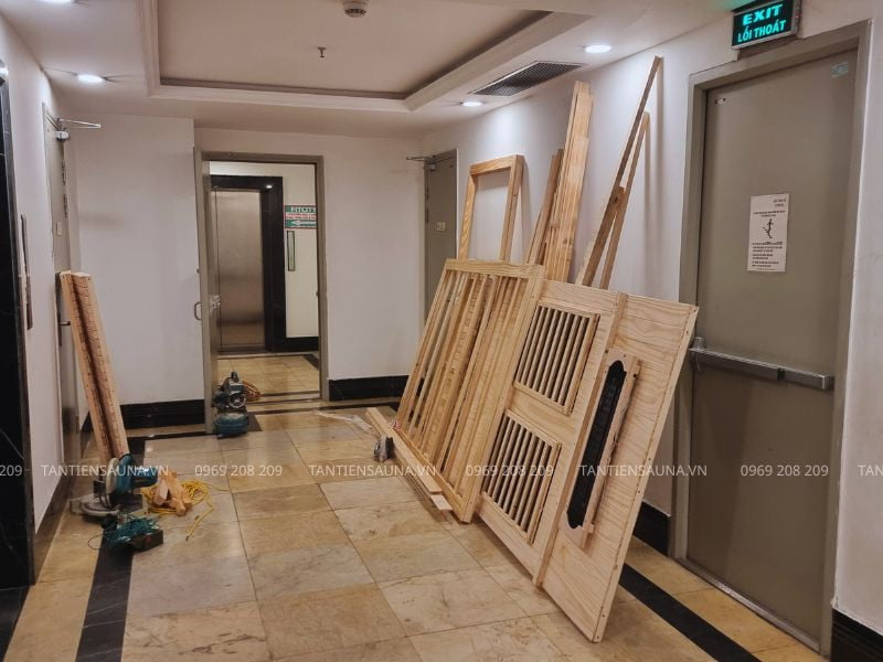 Phòng xông hơi hồng ngoại gia đình tích hợp trong phòng ngủ tại Hoàng Cầu