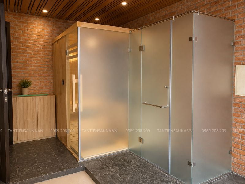 Tiếp tục thi công phòng xông gia đình tại KĐT Park City Hà Nội